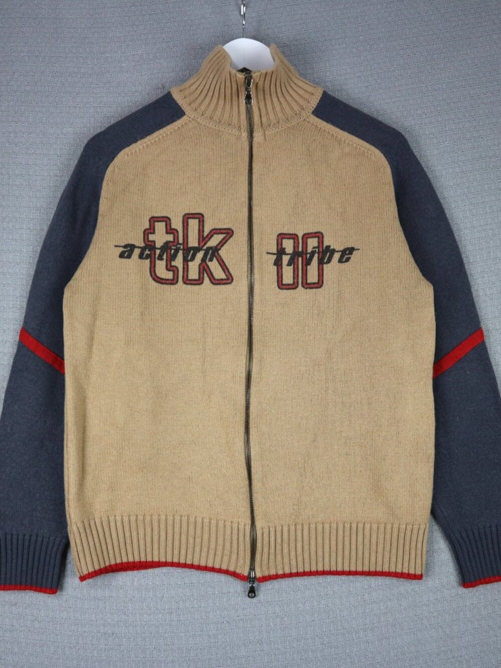 Dyna Womens Vintage Made in Italy Action Tribe Zip Up Jacket XL